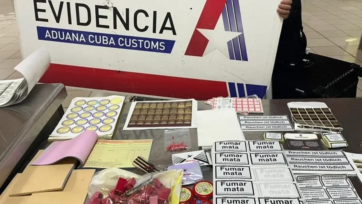 Aduana incauta materiales para falsificación de tabaco