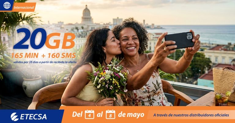 Etecsa lanza recarga internacional de 600 CUP con 20 GB, minutos y SMS: detalles y condiciones