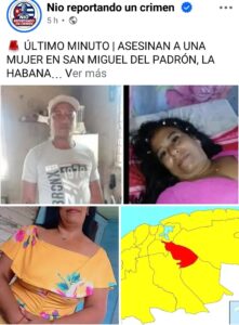Asesinan a una mujer en San Miguel del Padrón, La Habana: investigan presunto feminicidio.